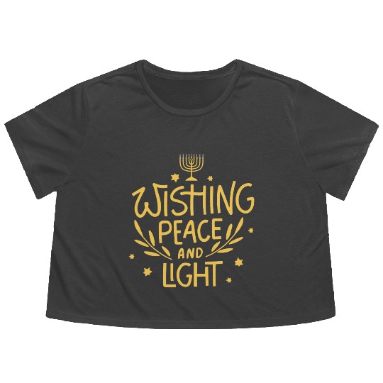 Wishing Peace And Light This Hanukkah Flowy Cropped Tees
