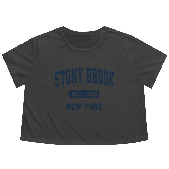 Stony Brook New York Ny Athletic Sports Flowy Cropped Tees