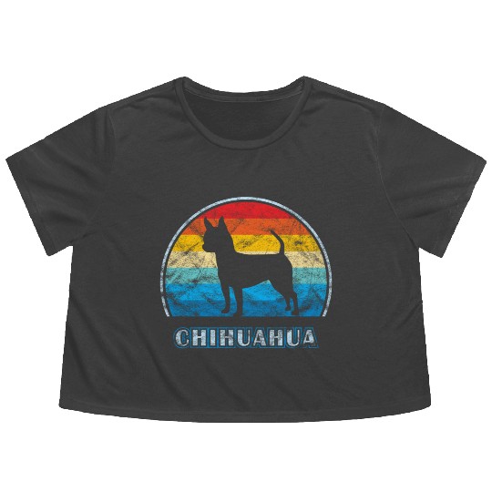 Smooth Chihuahua Dog Flowy Cropped Tees
