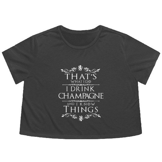 Champagne Champagne Champagne Flowy Cropped Tees