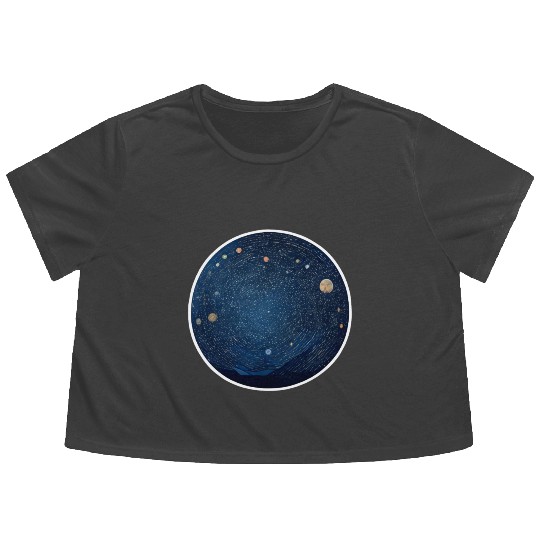 A Starry Night Flowy Cropped Tees