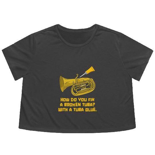 Music Teacher Funny Flowy Cropped Tees