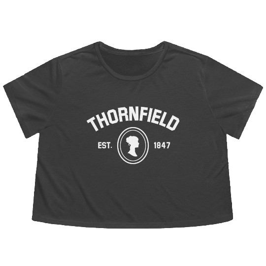 Jane Eyre Charlotte Bronte Thornfield 1847 - Book Flowy Cropped Tees