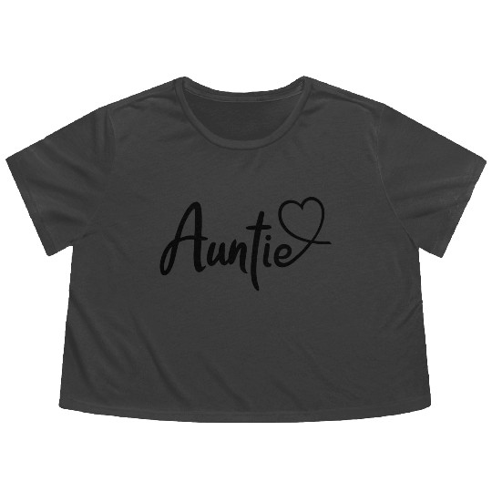 I Love My Aunt Cute Auntie Flowy Cropped Tees