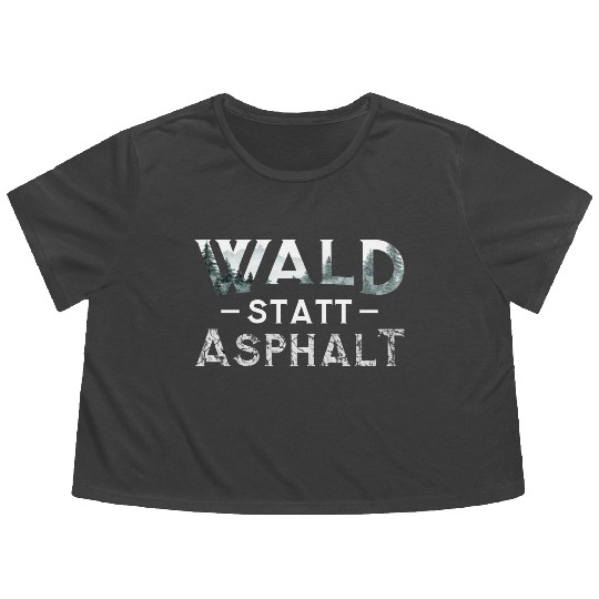 Forest Instead Of Asphalt Nature Flowy Cropped Tees