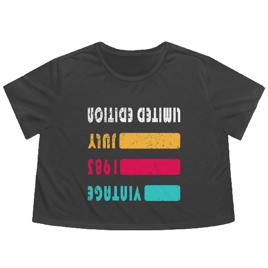 July 1983 Anniversary July 1983 July Flowy Cropped Tees