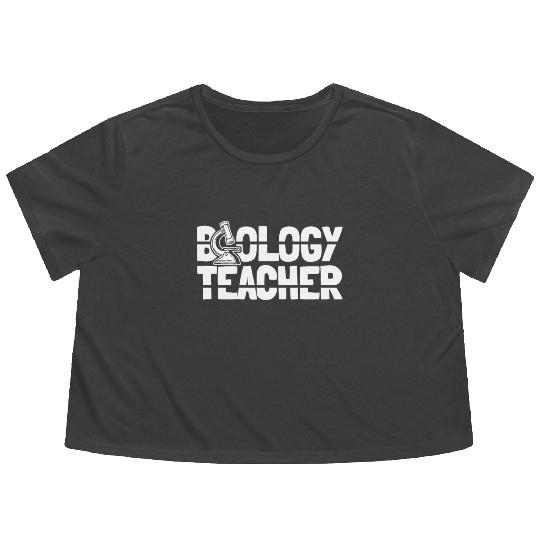Biology Biologist Biology Teacher Flowy Cropped Tees
