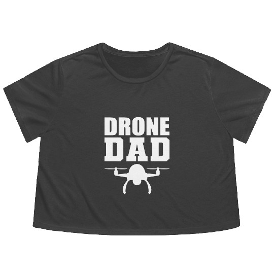 Drone Dad Computer Expert Gift Flowy Cropped Tees