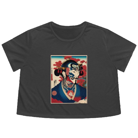 Yakuza Warriors of the Edo Night Flowy Cropped Tees
