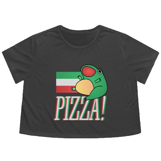 pizza lover gift Flowy Cropped Tees
