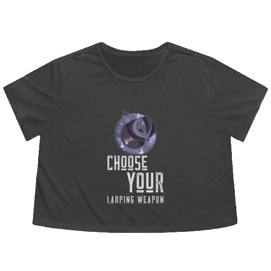 Choose your LARPing weapon - Wizard Hat Flowy Cropped Tees