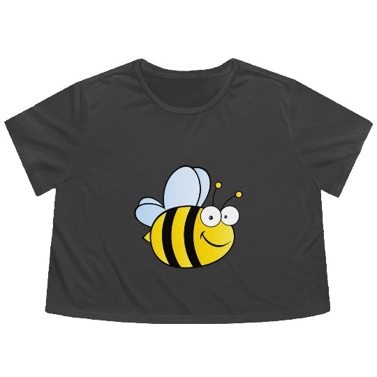 Bumble Bee Flowy Cropped Tees
