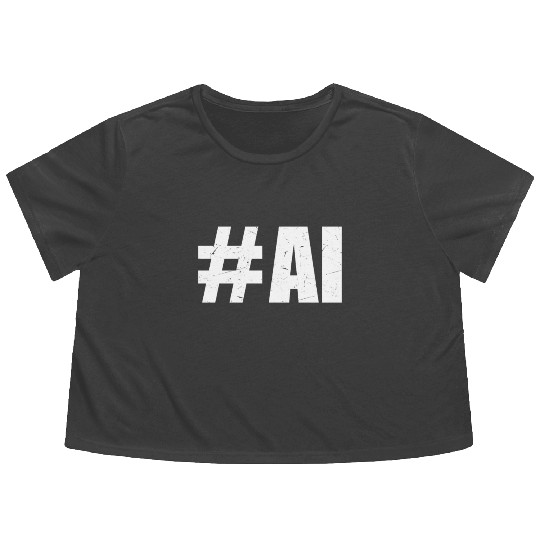 #AI - AI Artificial Intelligence Flowy Cropped Tees