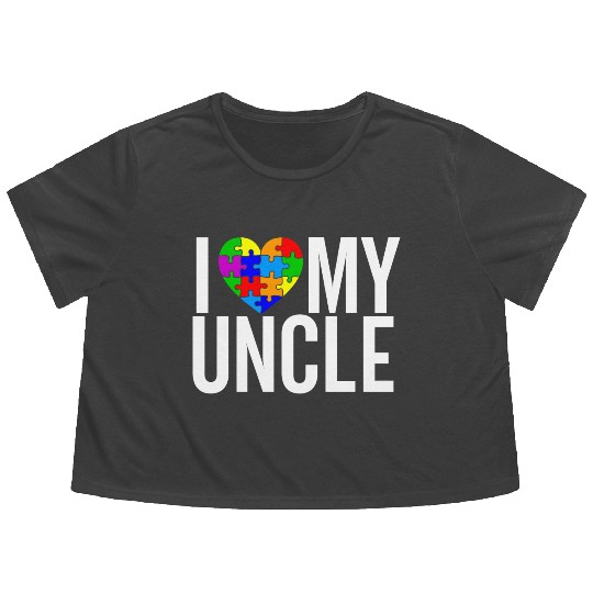 I Love my Uncle Flowy Cropped Tees