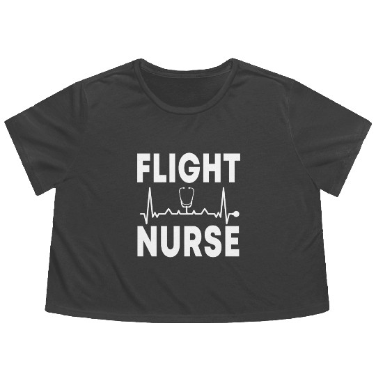 Flight Nurse Air Medical Transport Nurse Flowy Cropped Tees