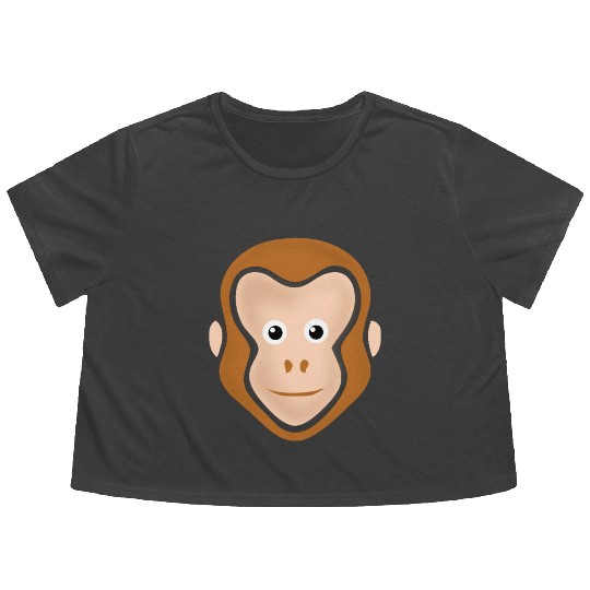 Monkey Face Adorable Flowy Cropped Tees