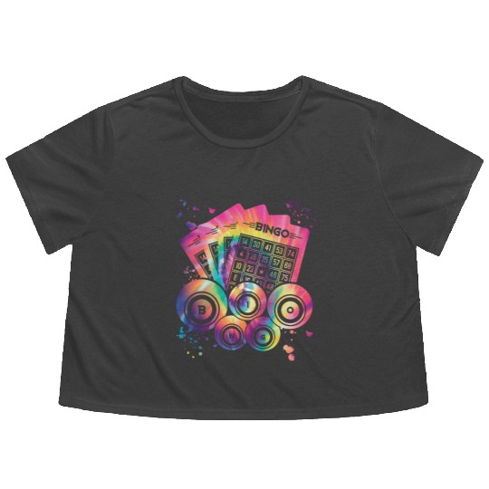 Bingo Balls Colorsplash Women Men Bingo Flowy Cropped Tees