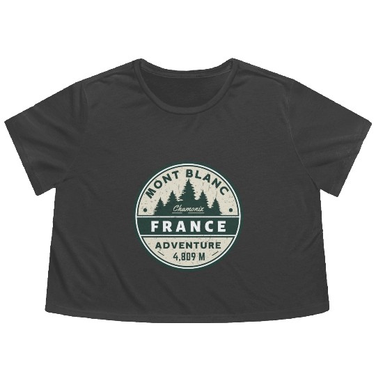 Mont blanc chamonix french alps trip Flowy Cropped Tees