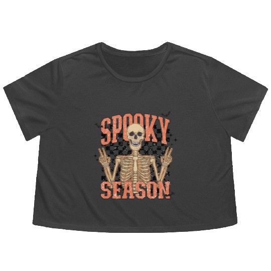 Mickey Ghost Spooky Season Comfort Colors Flowy Cropped Tees