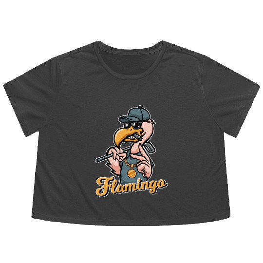 Flamingo Golf Flowy Cropped Tees