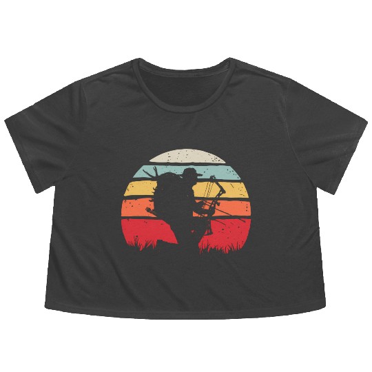 Bow Hunting Archery Flowy Cropped Tees