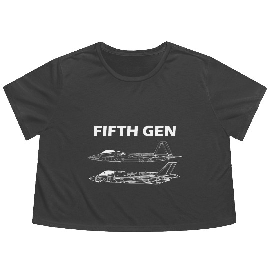 FIFTH GEN | F-22 F-35 Flowy Cropped Tees