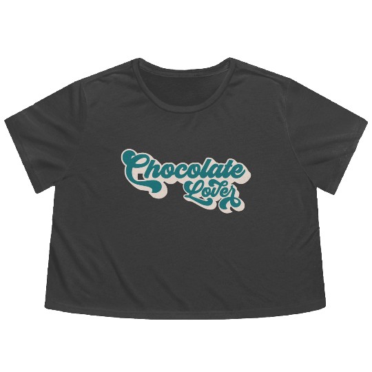Chocolate Lover Retro Vintage Flowy Cropped Tees