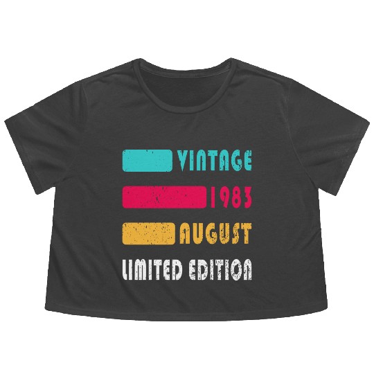 august 1983 Anniversary august 1983 august Flowy Cropped Tees