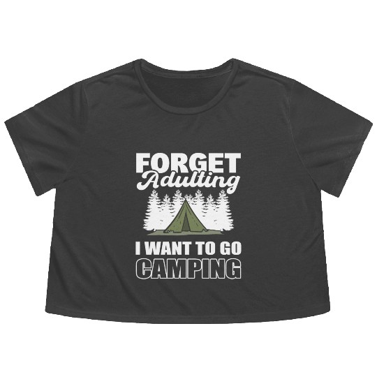 Adulting Life Nature Lover Flowy Cropped Tees