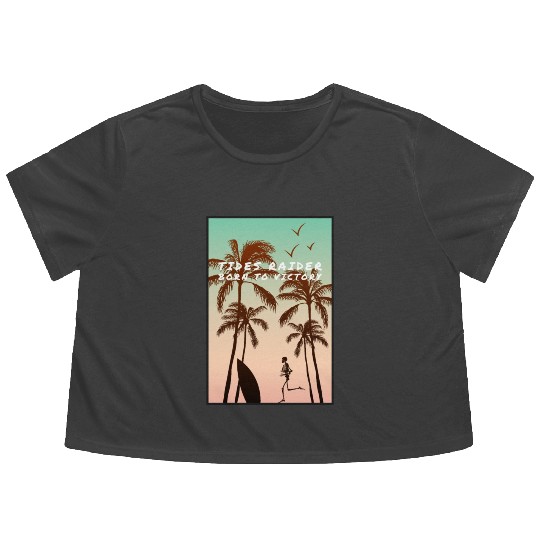 Tides raider, born to victory Flowy Cropped Tees