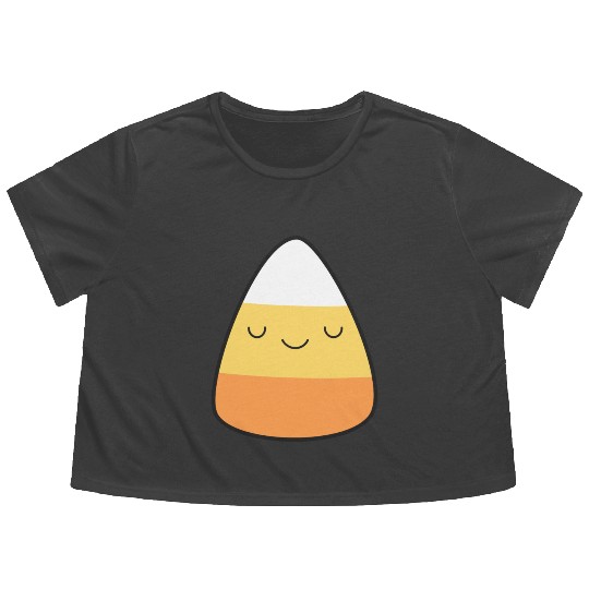 Candy Corn Flowy Cropped Tees