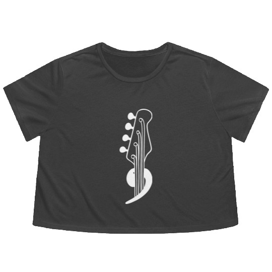 Guitar Player Country Singer Gift Flowy Cropped Tees