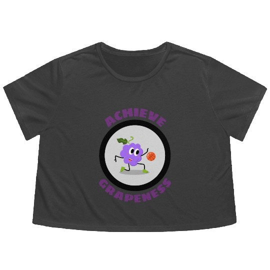 Achieve Grapeness Grape Pun Flowy Cropped Tees