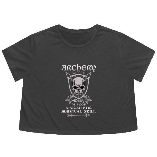 Cool Archery Archer Outdoor Hunting Bow Arrow Flowy Cropped Tees