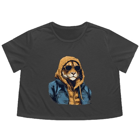 Mountain Lion Street Style | Mountain Lion Lovers Flowy Cropped Tees