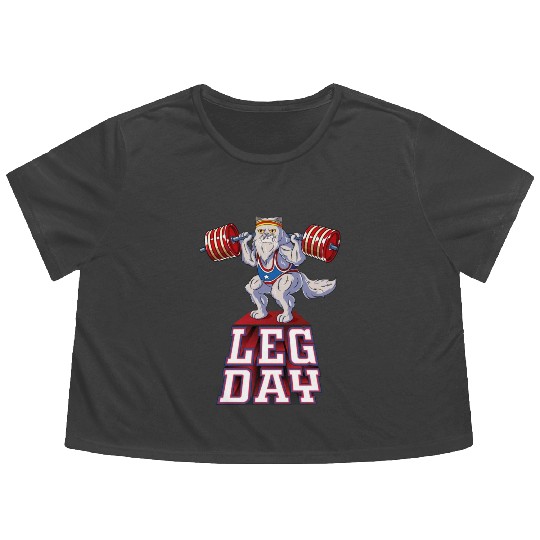 Leg Day Persian Weight Lifting Squat Gym Flowy Cropped Tees