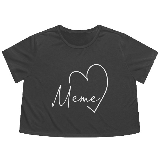 Meme Grandma Mother'S Day Flowy Cropped Tees