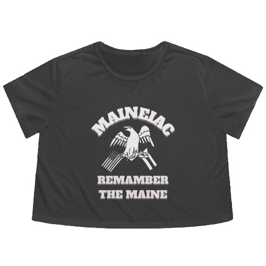 Maineiac Remamber Flowy Cropped Tees State of Maine Flowy Cropped Tees