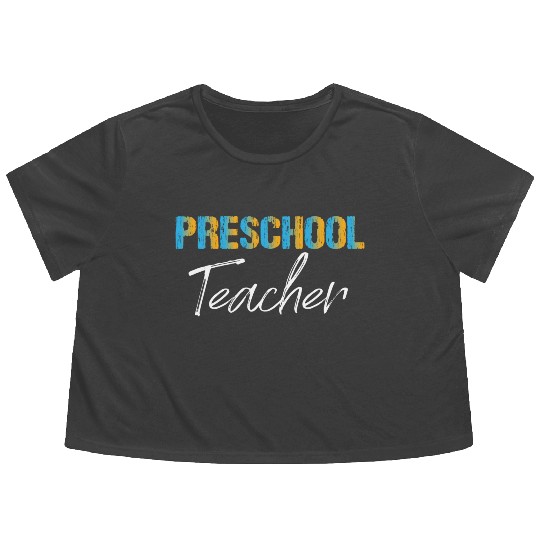 Preschool Teacher Flowy Cropped Tees