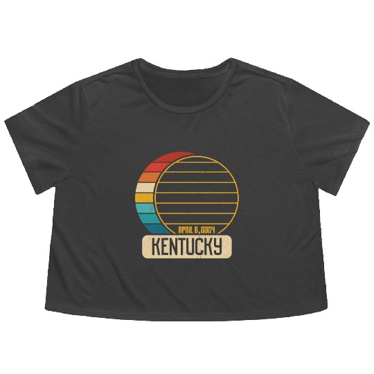 Total Solar Eclipse Kentucky April 28 2024 Eclipse Flowy Cropped Tees
