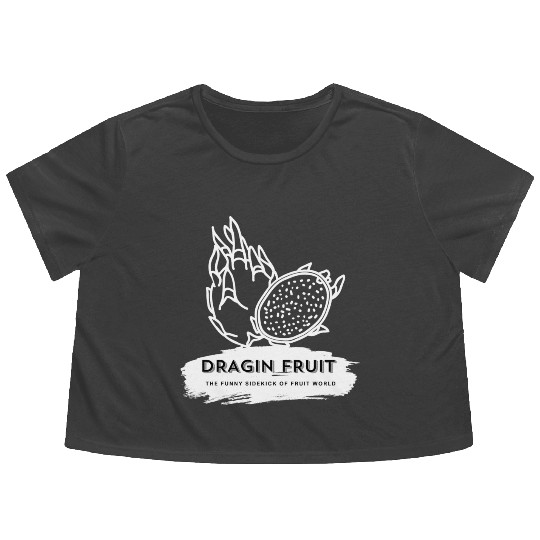 Dragon Fruit The Funny Sidekick Of Fruit World Flowy Cropped Tees