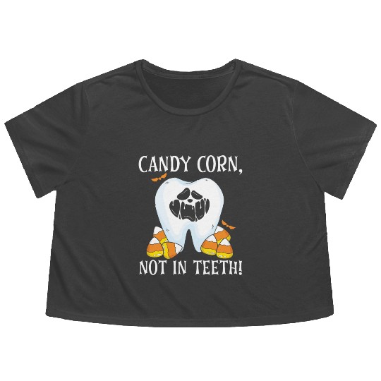 Candy Corn, Not in Teeth! Flowy Cropped Tees