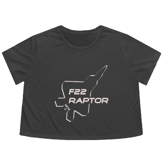 F22 Raptor Flowy Cropped Tees