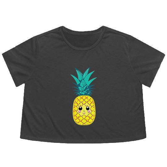 Sweet Pineapple Flowy Cropped Tees