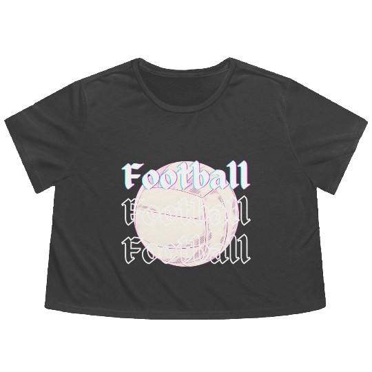 Football is life , sport lover Flowy Cropped Tees