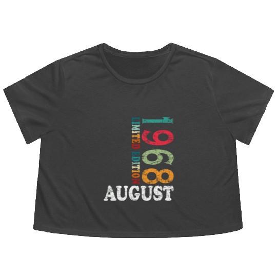 august 1968 Anniversary august 1968 august Flowy Cropped Tees