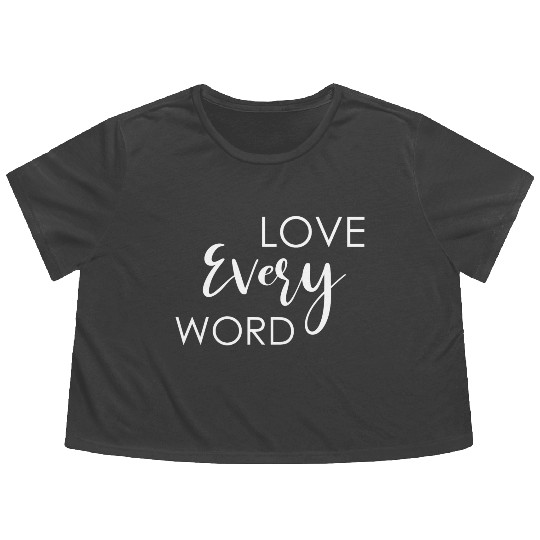 Love EveryWord Love Jesus Christian Christmas Flowy Cropped Tees
