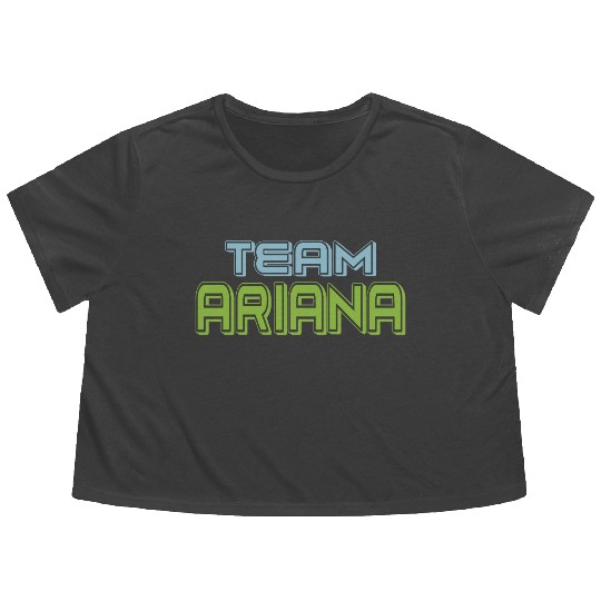 Show Support Be On Team Ariana Flowy Cropped Tees