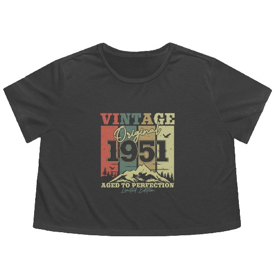 Vintage 72/73 Year Anniversary Original Flowy Cropped Tees