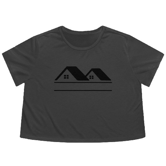 House text banner Flowy Cropped Tees